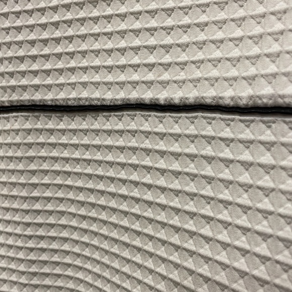 Zara Basic White Quilted Top with Vegan Leather Accent - Picture 2 of 6